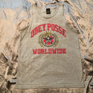 Mens obey tank top